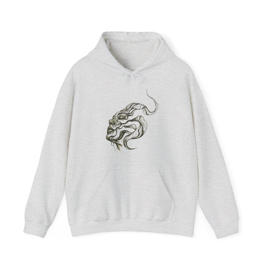 Artistic Unisex Hooded Sweatshirt with Tattoo Designs - Perfect Gift for Art Lovers