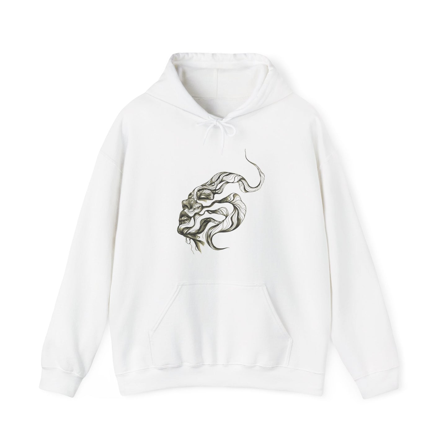 Artistic Unisex Hooded Sweatshirt with Tattoo Designs - Perfect Gift for Art Lovers