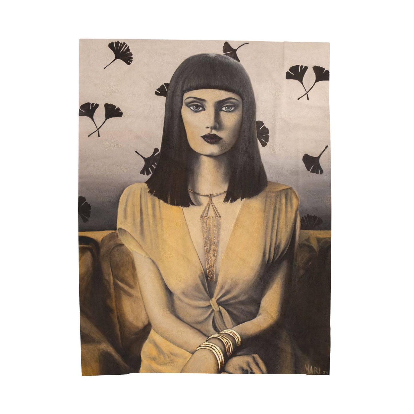 "Éléonore" printed velvet blanket by Joanna from the "Reflection of Us" Collection