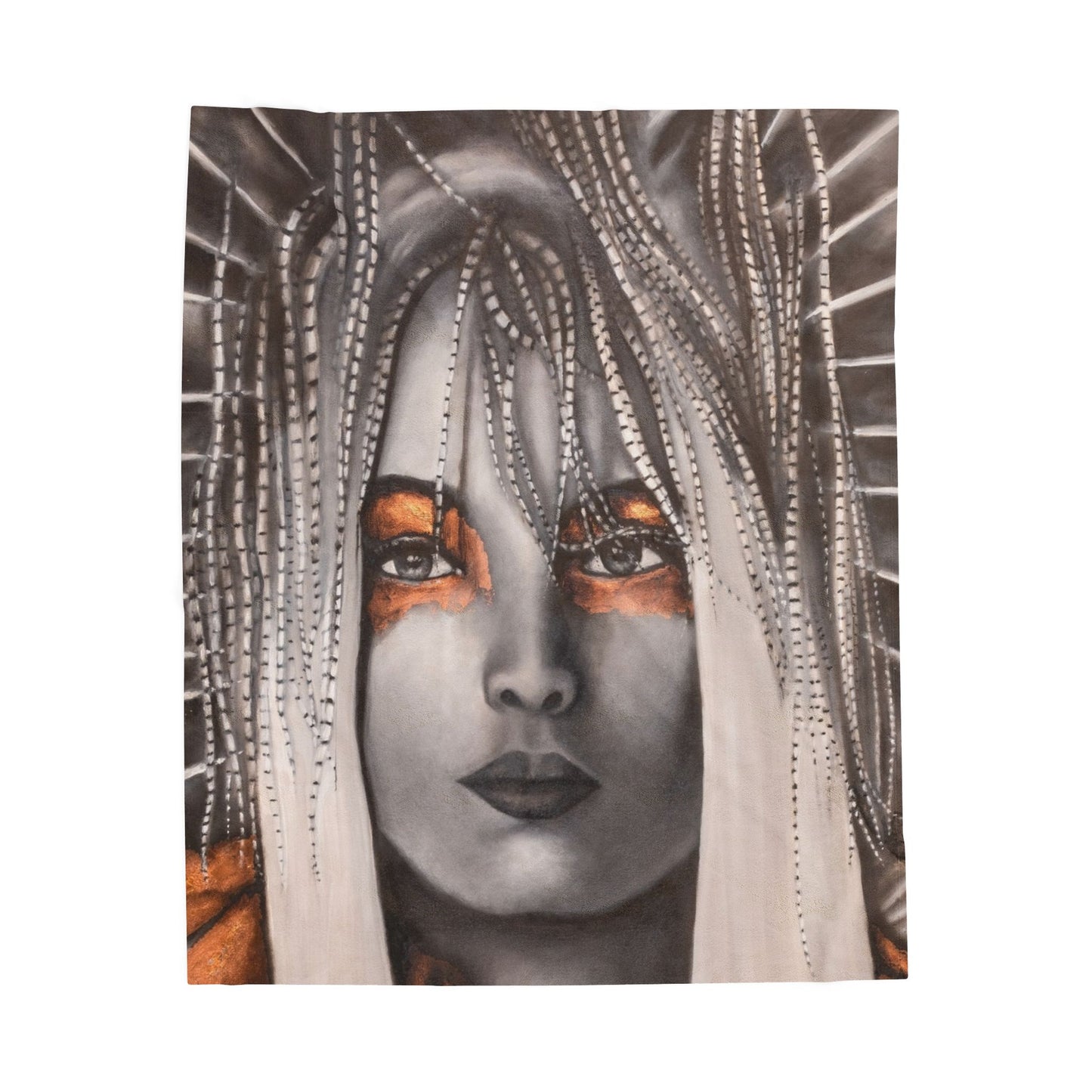 "Hackle" Printed Velvet Blanket by Joanna from the "Reflection of Us" Collection