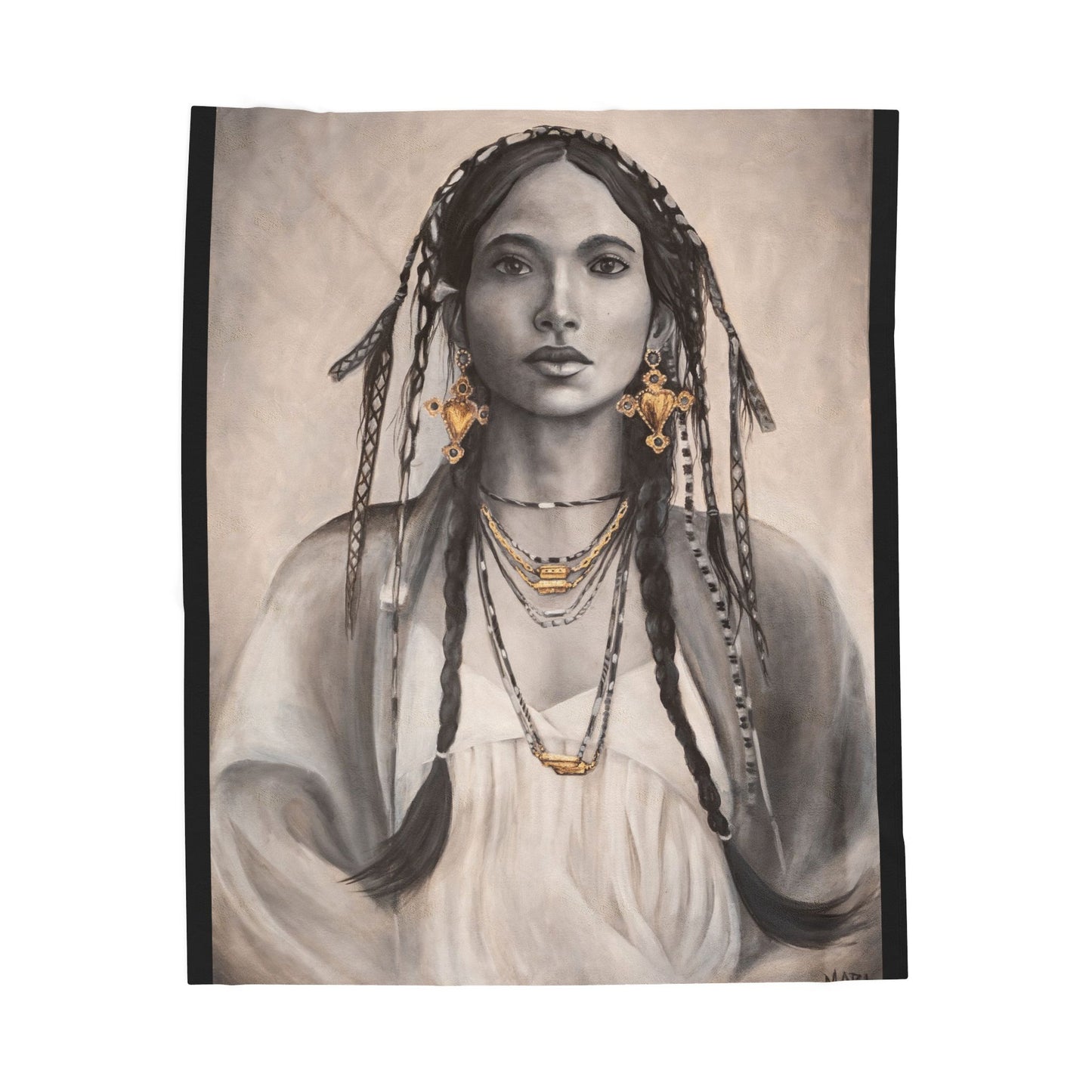 "Kamala" Printed Velvet Blanket By Joanna from the "Reflection of Us" Collection