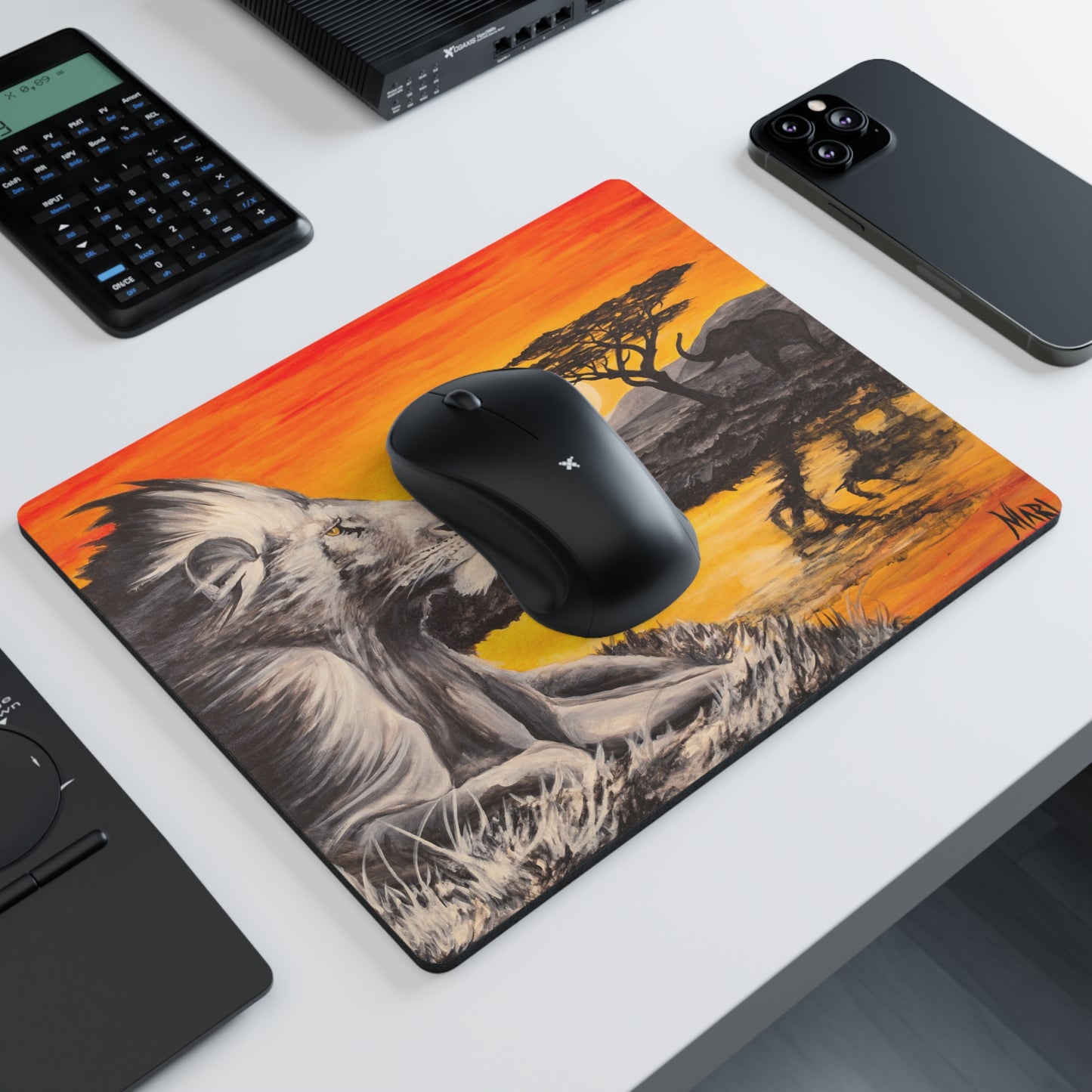 Tapis à souris de la collection "Intemporel" reproduction de l'oeuvre Savana" de Joanna