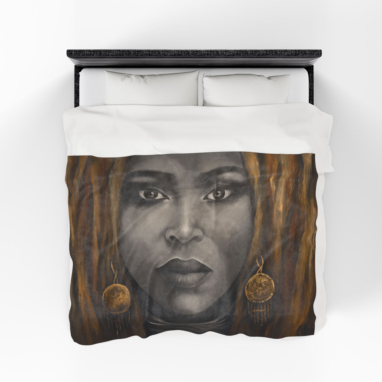 "Serenia" Printed Velvet Blanket By Joanna from the "Reflection of Us" Collection