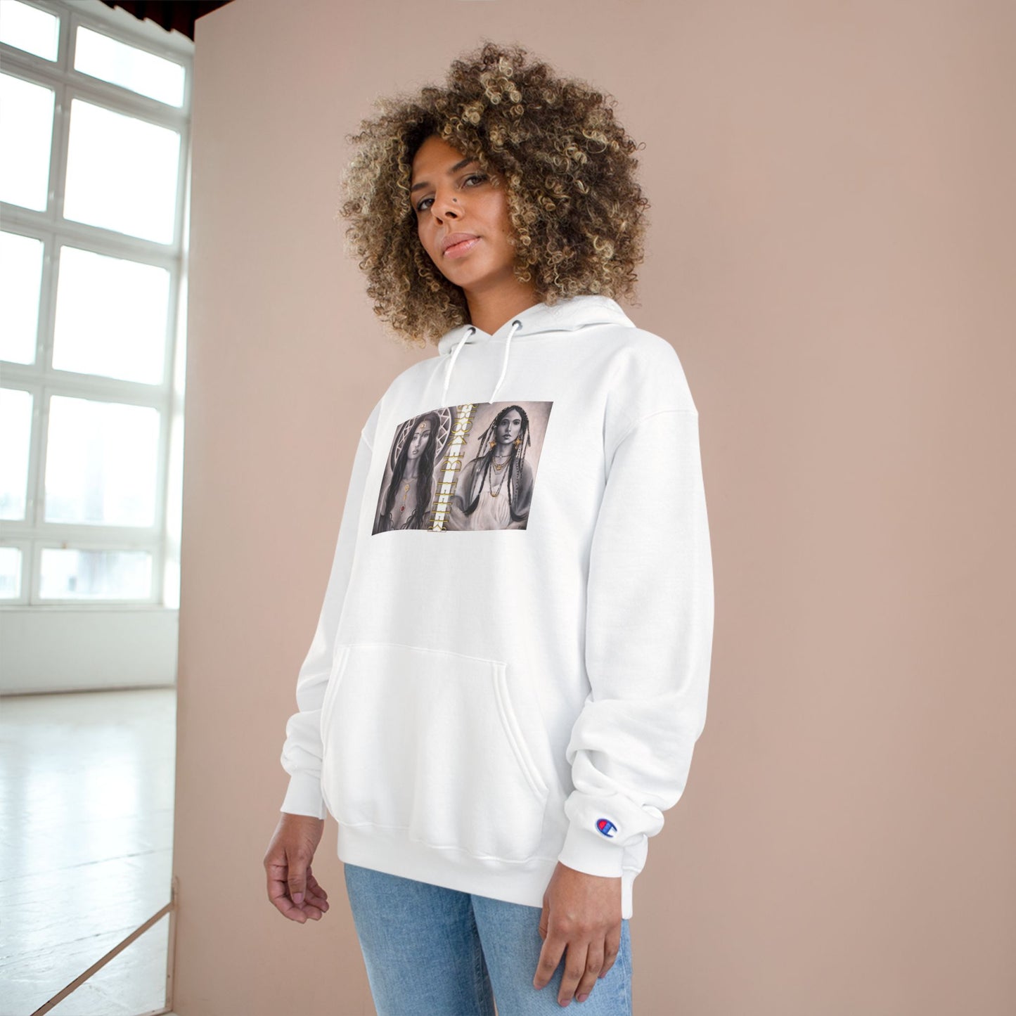 Champion hoodie in the colors of the reflection of us collection