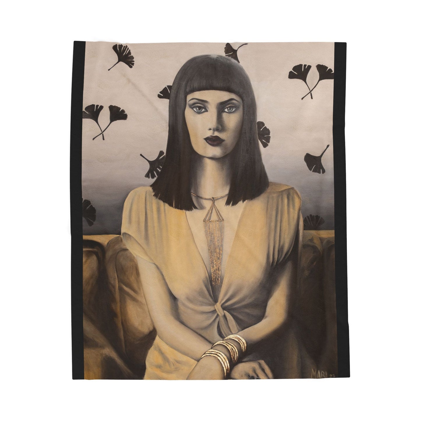 "Éléonore" printed velvet blanket by Joanna from the "Reflection of Us" Collection