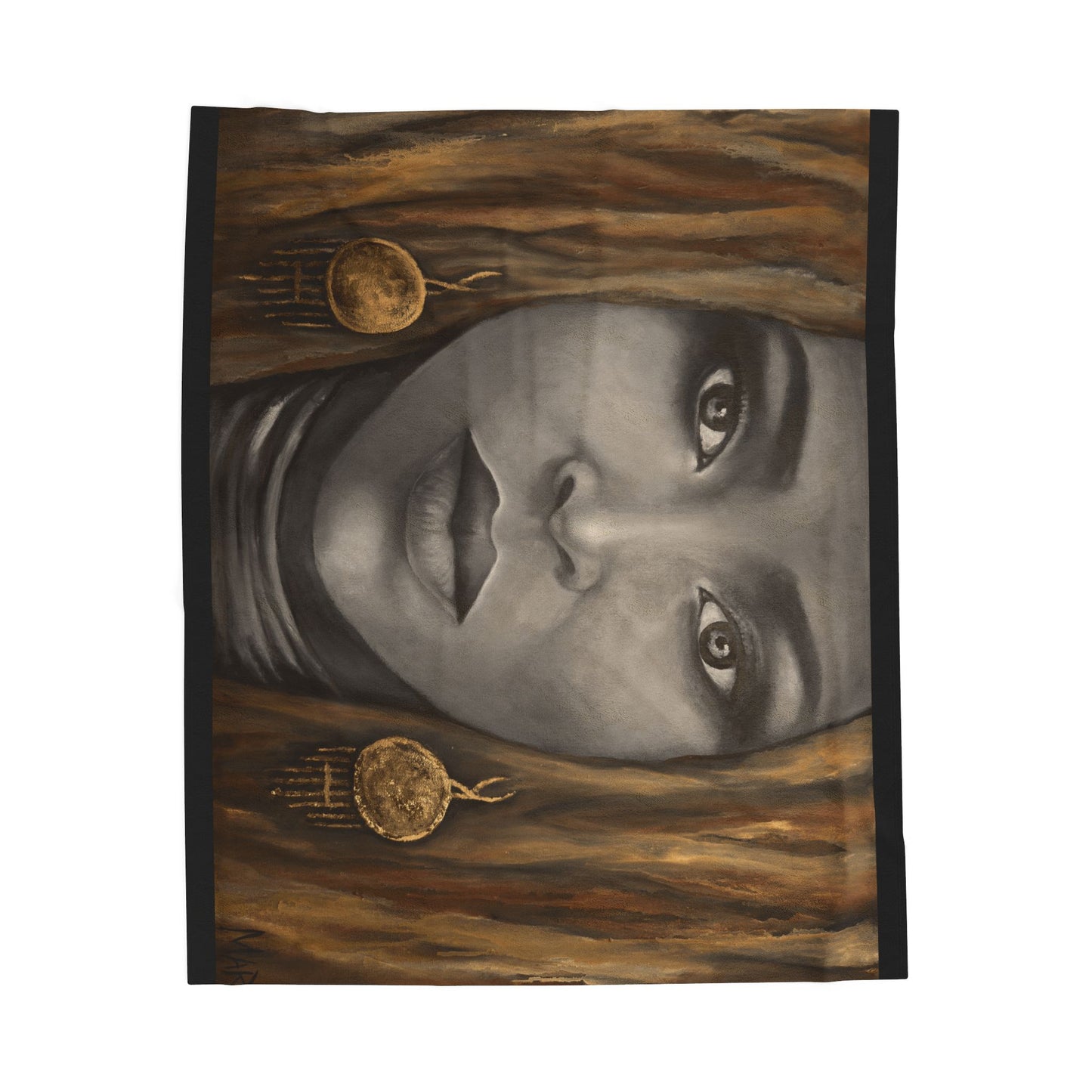 "Serenia" Printed Velvet Blanket By Joanna from the "Reflection of Us" Collection
