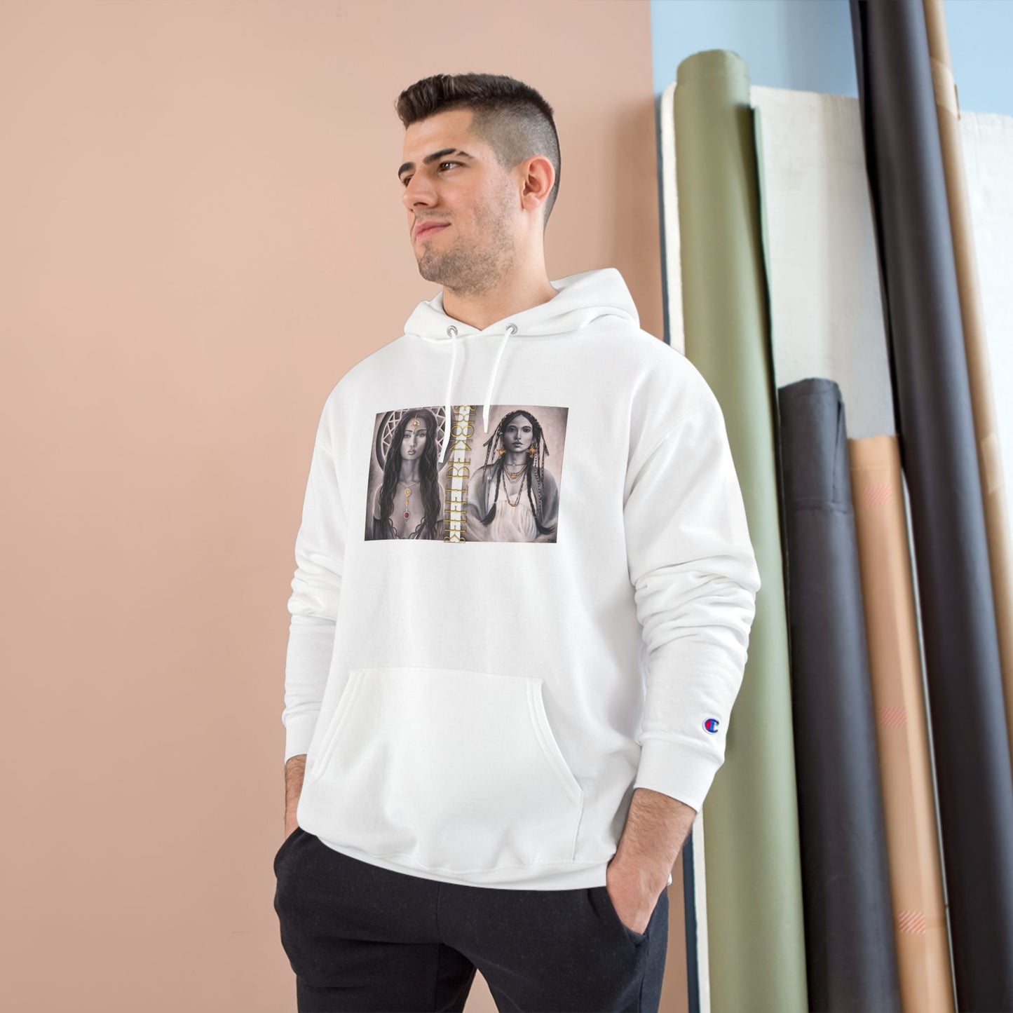 Champion hoodie in the colors of the reflection of us collection