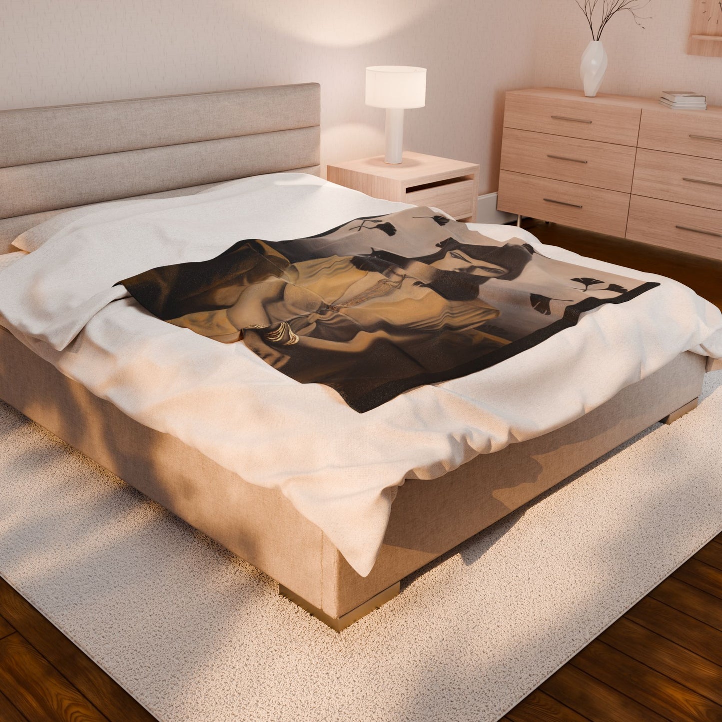 "Éléonore" printed velvet blanket by Joanna from the "Reflection of Us" Collection