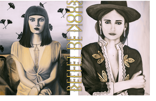 Collection complète de "Reflet de nous" en impressions sur toiles- Ajout de feuilles d'or et signée à la main par Joanna