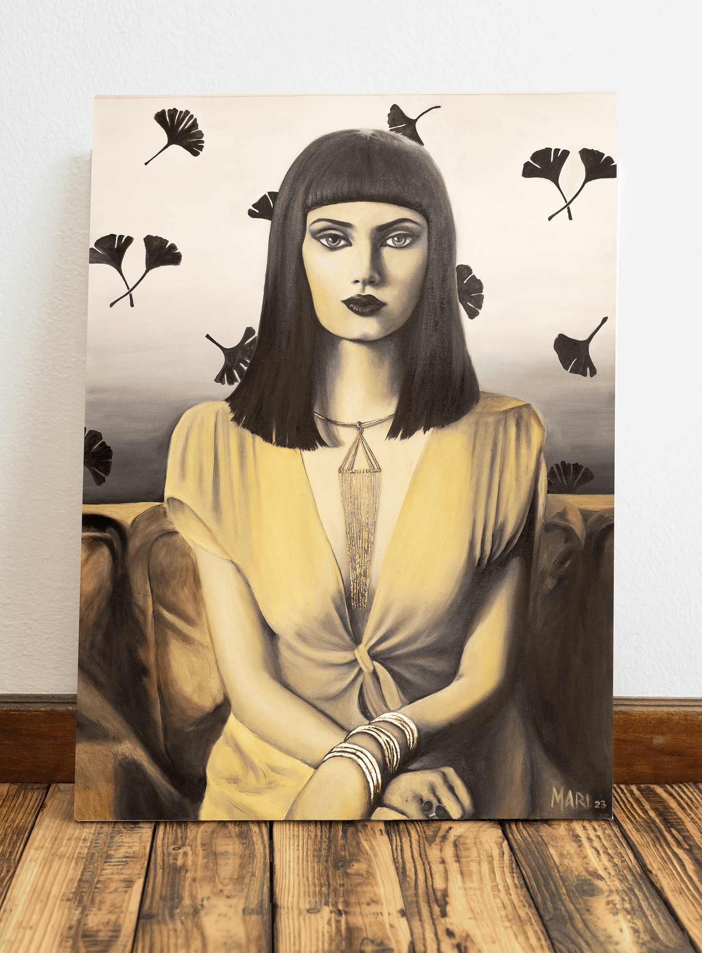 Collection complète de "Reflet de nous" en impressions sur toiles- Ajout de feuilles d'or et signée à la main par Joanna