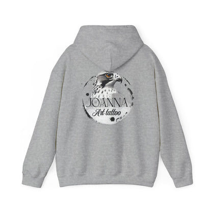Artistic Unisex Hooded Sweatshirt with Tattoo Designs - Perfect Gift for Art Lovers