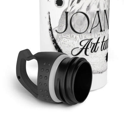 Stainless steel bottle joannartattoo.com Logo- Eco-Friendly Hydration with Unique Tattoo Design