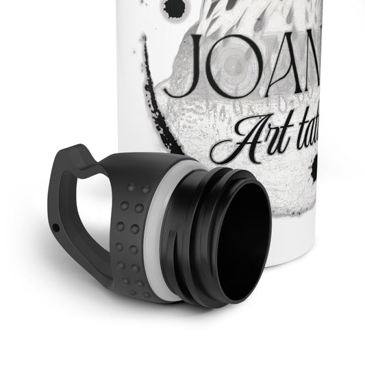 Stainless steel bottle joannartattoo.com Logo- Eco-Friendly Hydration with Unique Tattoo Design