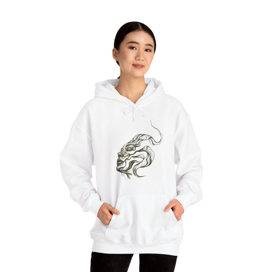 Artistic Unisex Hooded Sweatshirt with Tattoo Designs - Perfect Gift for Art Lovers