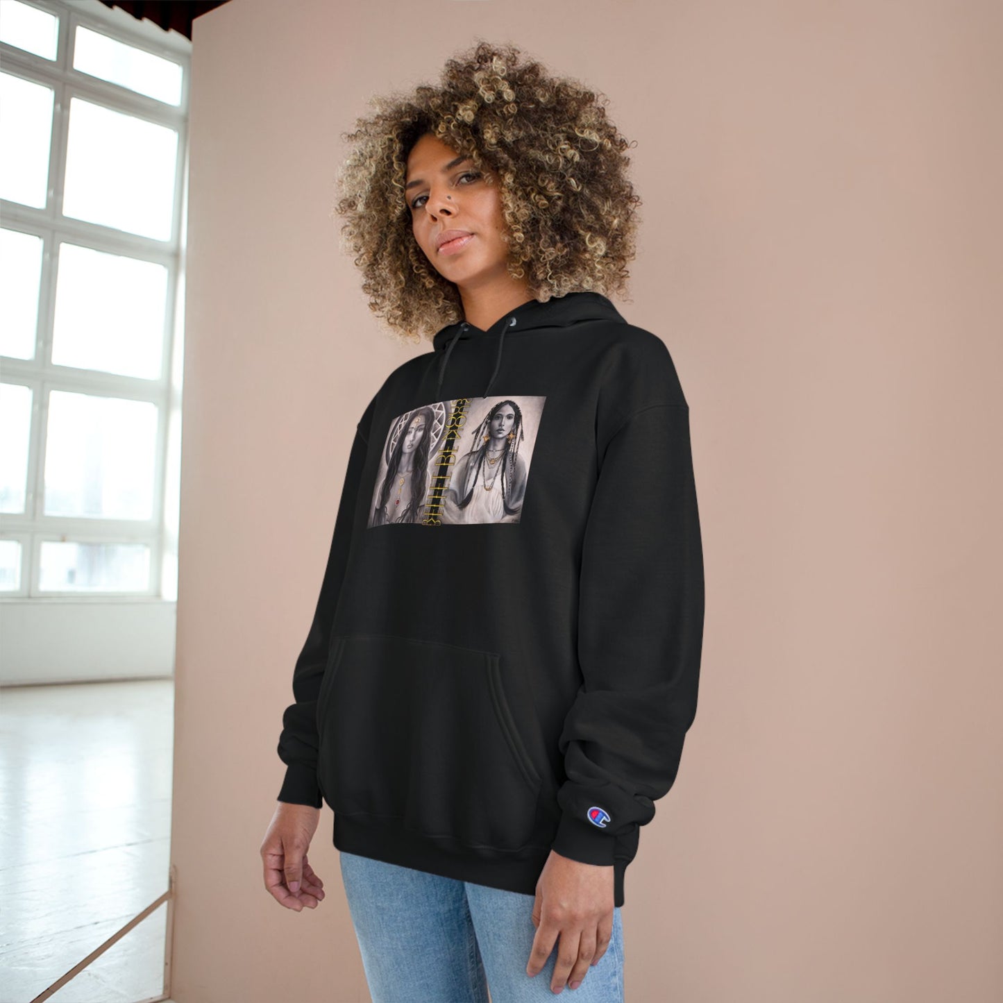Champion hoodie in the colors of the reflection of us collection