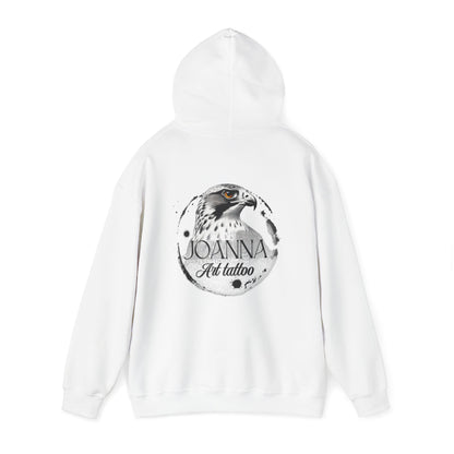 Artistic Unisex Hooded Sweatshirt with Tattoo Designs - Perfect Gift for Art Lovers