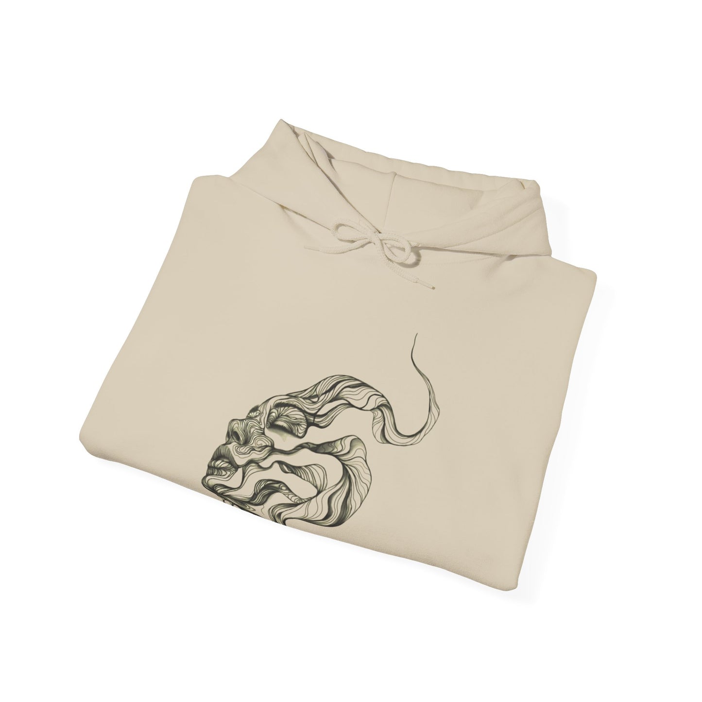 Artistic Unisex Hooded Sweatshirt with Tattoo Designs - Perfect Gift for Art Lovers