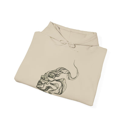 Artistic Unisex Hooded Sweatshirt with Tattoo Designs - Perfect Gift for Art Lovers