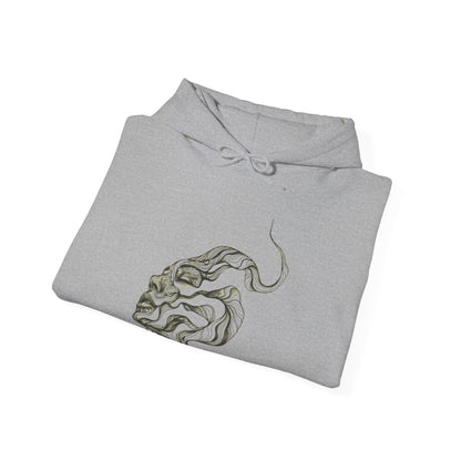 Artistic Unisex Hooded Sweatshirt with Tattoo Designs - Perfect Gift for Art Lovers
