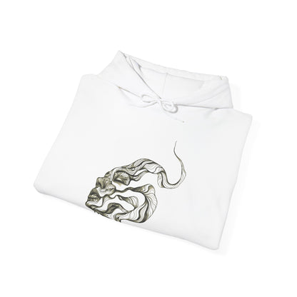 Artistic Unisex Hooded Sweatshirt with Tattoo Designs - Perfect Gift for Art Lovers