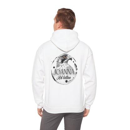 Artistic Unisex Hooded Sweatshirt with Tattoo Designs - Perfect Gift for Art Lovers