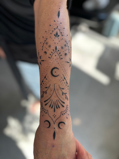 Dépôt pour réserver une séance de tatouage avec Joanna