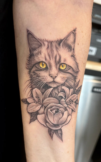 Dépôt pour réserver une séance de tatouage avec Joanna