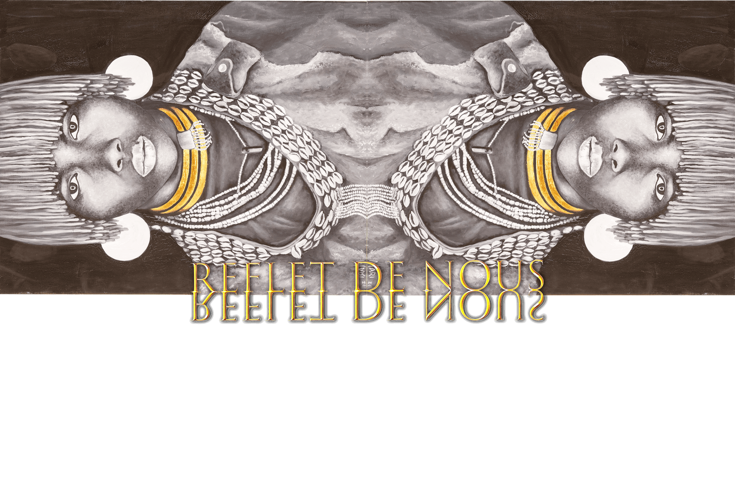 Collection complète  de "Reflet de nous" en impressions sur toiles- Ajout de feuilles d'or et signée à la main par Joanna